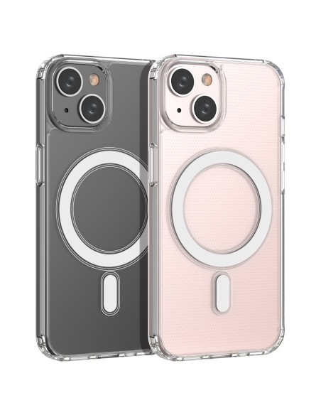 Skaidrus magnetinis dėklas su MagSafe iPhone 14 su sidabriniu žiedu – skaidrus Skaidrus magnetinis dėklas su MagSafe iPhone 14 su sidabriniu žiedu – skaidrus