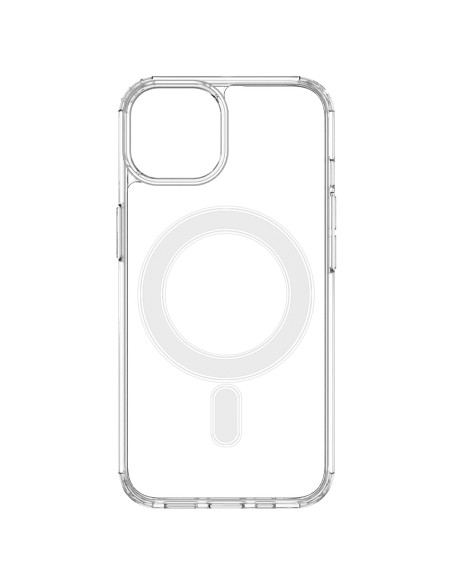 Skaidrus magnetinis dėklas su MagSafe iPhone 14 su sidabriniu žiedu – skaidrus Skaidrus magnetinis dėklas su MagSafe iPhone 14 su sidabriniu žiedu – skaidrus
