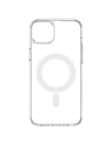 Skaidrus magnetinis dėklas su MagSafe iPhone 14 Plus su sidabriniu žiedu – skaidrus Skaidrus magnetinis dėklas su MagSafe iPhone 14 Plus su sidabriniu žiedu – skaidrus