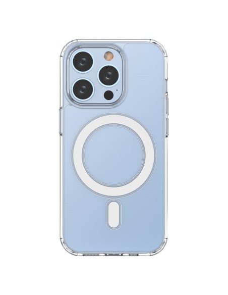 Skaidrus magnetinis dėklas su MagSafe iPhone 14 Pro su sidabriniu žiedu – skaidrus Skaidrus magnetinis dėklas su MagSafe iPhone 14 Pro su sidabriniu žiedu – skaidrus
