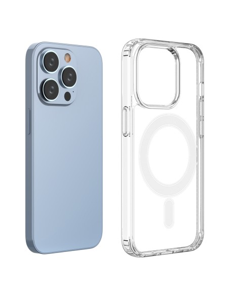 Skaidrus magnetinis dėklas su MagSafe iPhone 14 Pro su sidabriniu žiedu – skaidrus Skaidrus magnetinis dėklas su MagSafe iPhone 14 Pro su sidabriniu žiedu – skaidrus