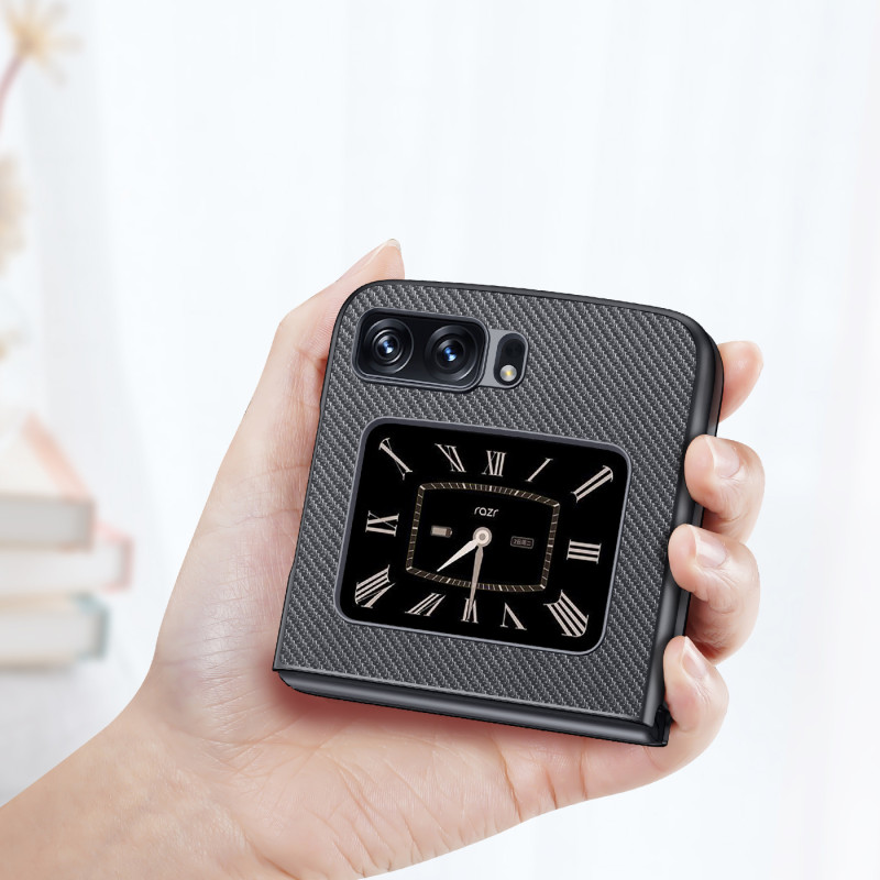 Dux Ducis Fino dėklas Motorola Razr 2022 dangtelis su silikoniniu rėmeliu juodas