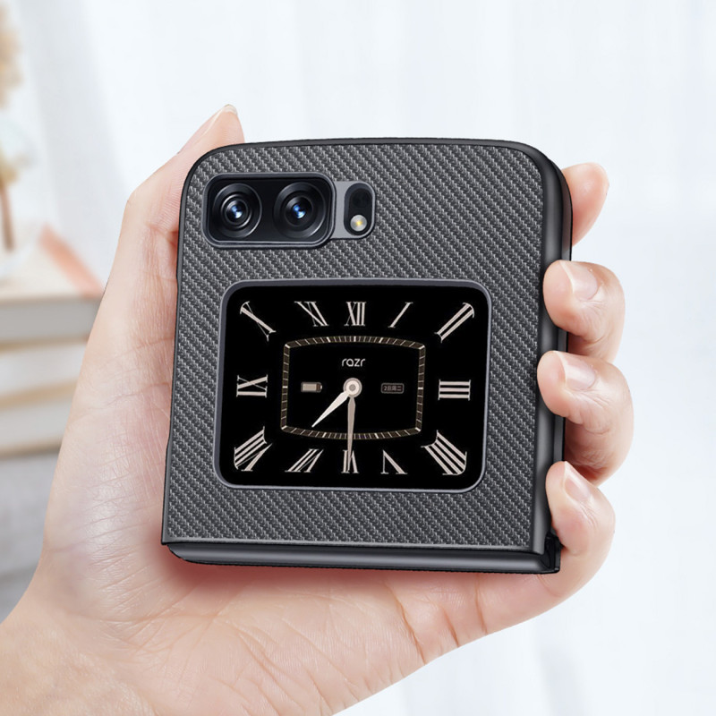 Dux Ducis Fino dėklas Motorola Razr 2022 dangtelis su silikoniniu rėmeliu juodas
