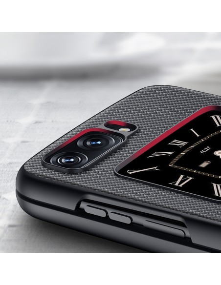 Dux Ducis Fino dėklas Motorola Razr 2022 dangtelis su silikoniniu rėmeliu juodas