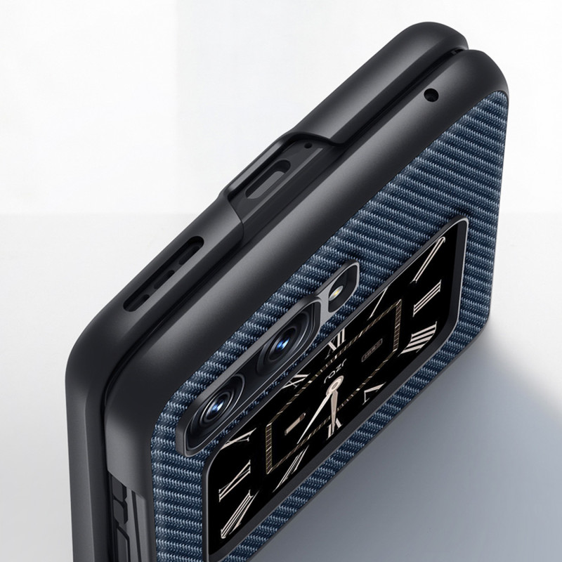 Dux Ducis Fino dėklas Motorola Razr 2022 dangtelis su silikoniniu rėmeliu juodas