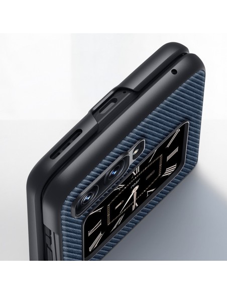 Dux Ducis Fino dėklas Motorola Razr 2022 dangtelis su silikoniniu rėmeliu juodas