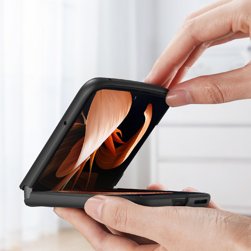 Dux Ducis Fino dėklas Motorola Razr 2022 dangtelis su silikoniniu rėmeliu juodas