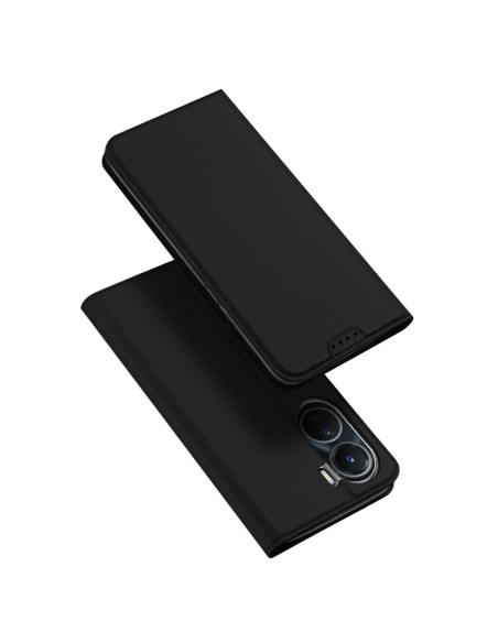 Dux Ducis Skin Pro Case Vivo Y16 / Y02s piniginės dėklo dangtelis su atverčiamu juodu Dux Ducis Skin Pro Case Vivo Y16 / Y02s piniginės dėklo dangtelis su atverčiamu juodu