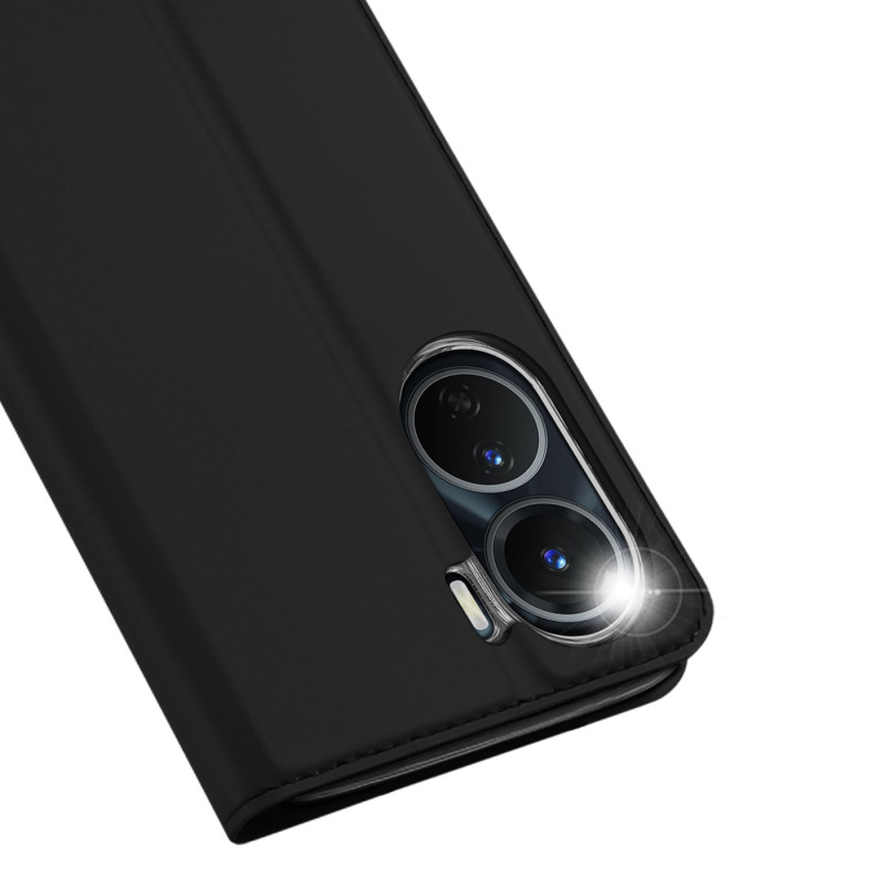 Dux Ducis Skin Pro Case Vivo Y16 / Y02s piniginės dėklo dangtelis su atverčiamu juodu