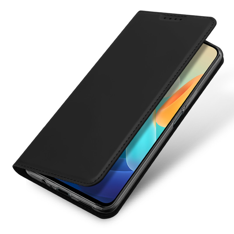 Dux Ducis Skin Pro Case Vivo Y16 / Y02s piniginės dėklo dangtelis su atverčiamu juodu