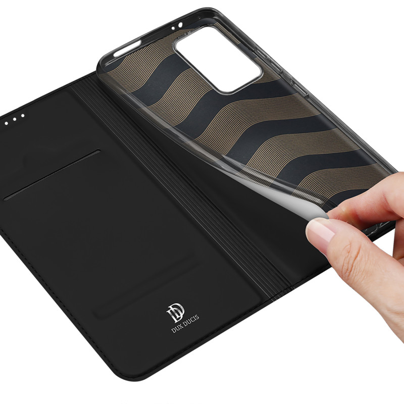 Dux Ducis Skin Pro dėklas Xiaomi 12T Pro / 12T piniginės dėklas, atverčiamas juodas dangtelis