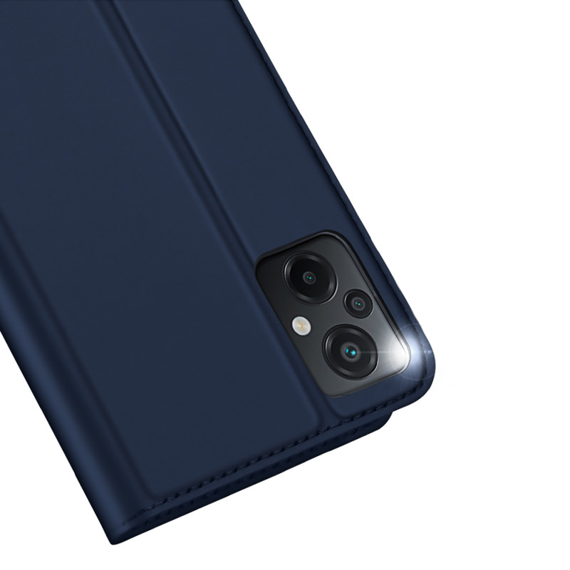 Dux Ducis Skin Pro dėklas Xiaomi Poco M5 piniginės dėklo dangtelis su mėlynos spalvos atvartu