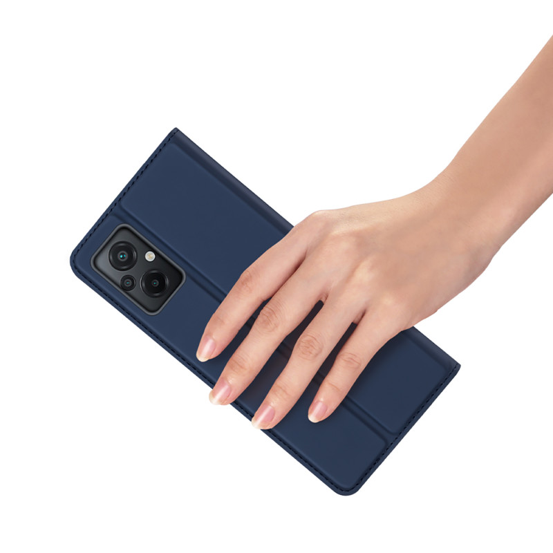 Dux Ducis Skin Pro dėklas Xiaomi Poco M5 piniginės dėklo dangtelis su mėlynos spalvos atvartu