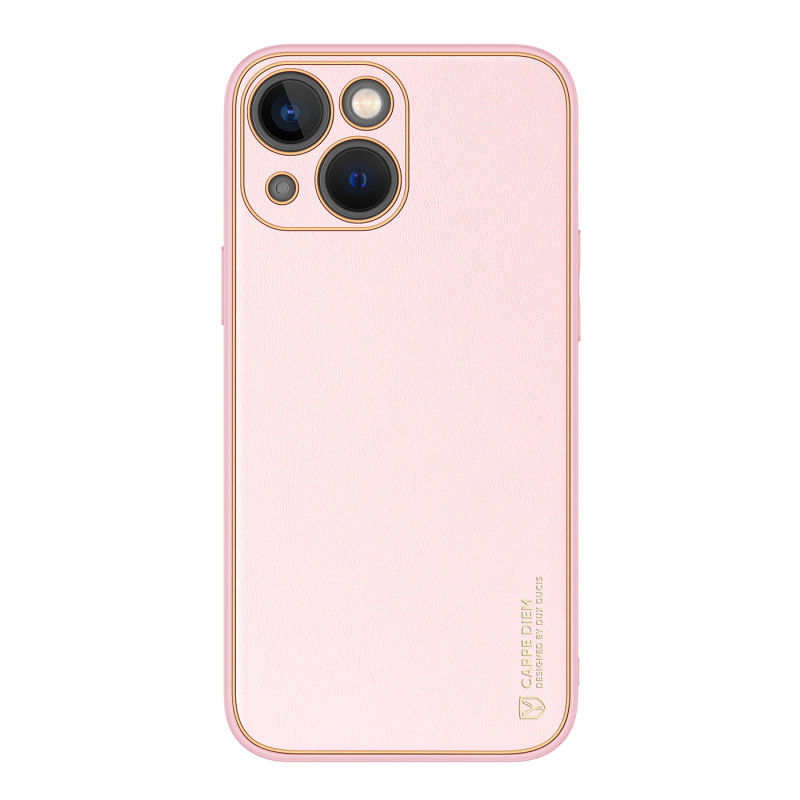 Dux Ducis Yolo dėklas iPhone 14 Plus, elegantiškas dangtelis iš ekologiškos odos, rožinis Dux Ducis Yolo dėklas iPhone 14 Plus, elegantiškas dangtelis iš ekologiškos odos, rožinis