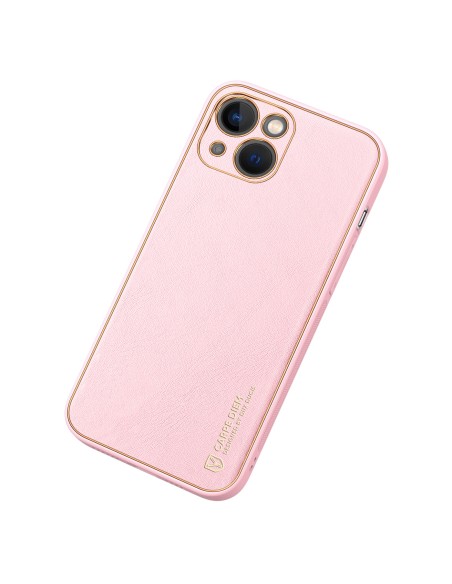Dux Ducis Yolo dėklas iPhone 14 Plus, elegantiškas dangtelis iš ekologiškos odos, rožinis Dux Ducis Yolo dėklas iPhone 14 Plus, elegantiškas dangtelis iš ekologiškos odos, rožinis