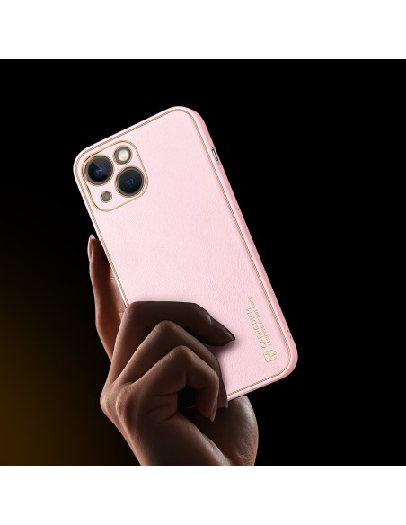Dux Ducis Yolo dėklas iPhone 14 Plus, elegantiškas dangtelis iš ekologiškos odos, rožinis Dux Ducis Yolo dėklas iPhone 14 Plus, elegantiškas dangtelis iš ekologiškos odos, rožinis