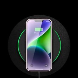 Dux Ducis Yolo dėklas iPhone 14 Plus, elegantiškas dangtelis iš ekologiškos odos, rožinis