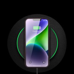 Dux Ducis Yolo iPhone 14 Plus dėklas, elegantiškas dėklas pagamintas iš violetinės ekologiškos odos