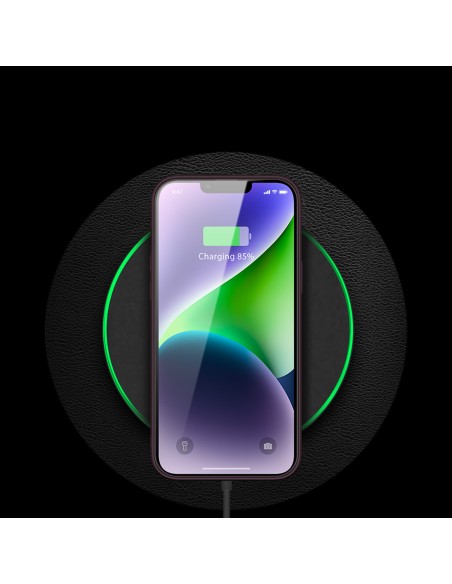 Dux Ducis Yolo iPhone 14 Plus dėklas, elegantiškas dėklas pagamintas iš violetinės ekologiškos odos Dux Ducis Yolo iPhone 14 Plus dėklas, elegantiškas dėklas pagamintas iš violetinės ekologiškos odos