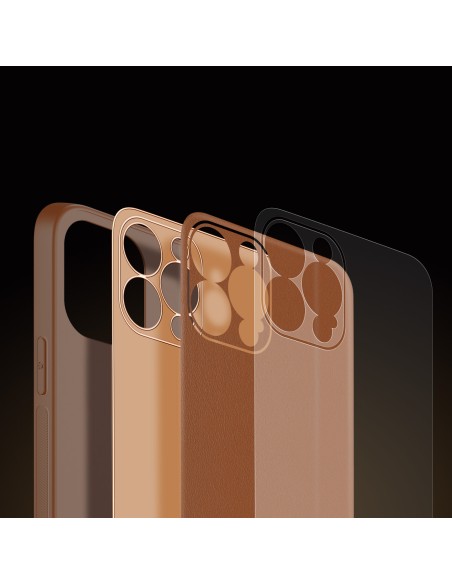 Dux Ducis Yolo dėklas iPhone 14 Pro Max, elegantiškas dangtelis iš rudos ekologiškos odos Dux Ducis Yolo dėklas iPhone 14 Pro Max, elegantiškas dangtelis iš rudos ekologiškos odos
