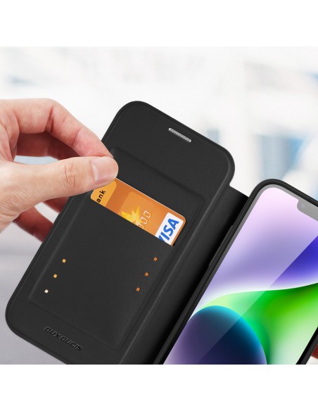 Dux Ducis Skin X Pro dėklas iPhone 14 Plus magnetinis MagSafe dangtelis su juodu atvartu Dux Ducis Skin X Pro dėklas iPhone 14 Plus magnetinis MagSafe dangtelis su juodu atvartu