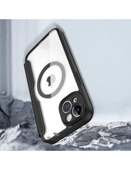 Dux Ducis Skin X Pro dėklas iPhone 14 Plus magnetinis MagSafe dangtelis su juodu atvartu Dux Ducis Skin X Pro dėklas iPhone 14 Plus magnetinis MagSafe dangtelis su juodu atvartu