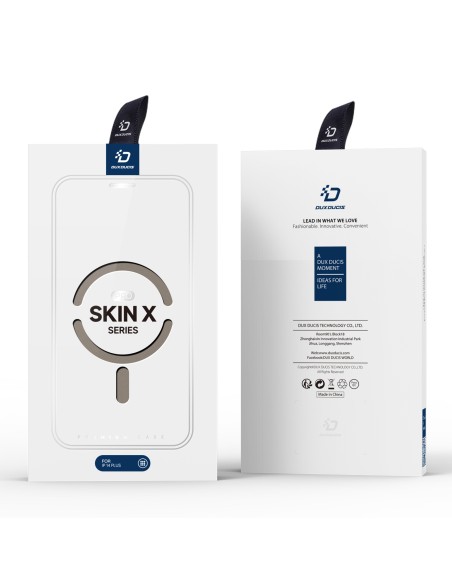 Dux Ducis Skin X Pro dėklas iPhone 14 Plus magnetinis MagSafe dangtelis su smėlio spalvos atvartu Dux Ducis Skin X Pro dėklas iPhone 14 Plus magnetinis MagSafe dangtelis su smėlio spalvos atvartu