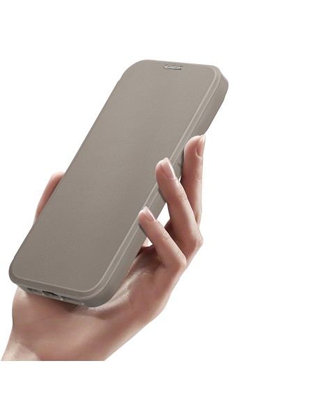 Dux Ducis Skin X Pro dėklas iPhone 14 Plus magnetinis MagSafe dangtelis su smėlio spalvos atvartu Dux Ducis Skin X Pro dėklas iPhone 14 Plus magnetinis MagSafe dangtelis su smėlio spalvos atvartu