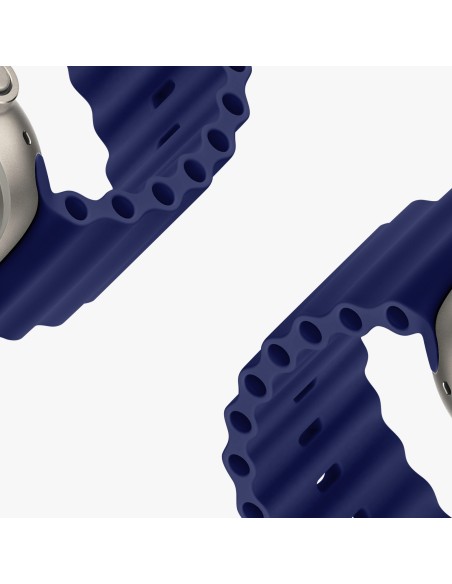 Dux Ducis laikrodžio dirželis 9 / 8 / 7 / 6 / 5 / 4 / 3 / 2 / SE (41 / 40 / 38 mm) Silikoninė apyrankė tamsiai mėlyna („...