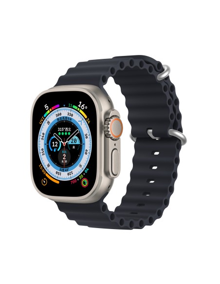 Dux Ducis laikrodžio dirželis 9 / 8 / 7 / 6 / 5 / 4 / 3 / 2 / SE (45 / 44 / 42 mm) Silikoninė apyrankė pilka („OceanWave...