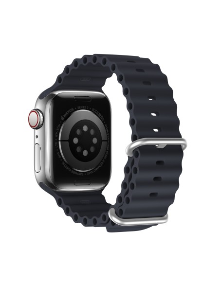 Dux Ducis laikrodžio dirželis 9 / 8 / 7 / 6 / 5 / 4 / 3 / 2 / SE (45 / 44 / 42 mm) Silikoninė apyrankė pilka („OceanWave...