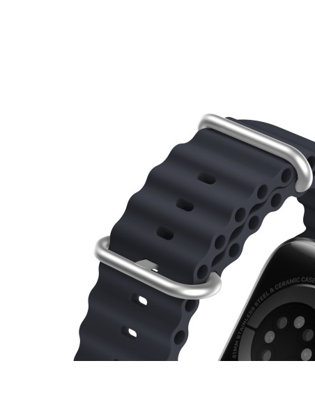 Dux Ducis laikrodžio dirželis 9 / 8 / 7 / 6 / 5 / 4 / 3 / 2 / SE (45 / 44 / 42 mm) Silikoninė apyrankė pilka („OceanWave...