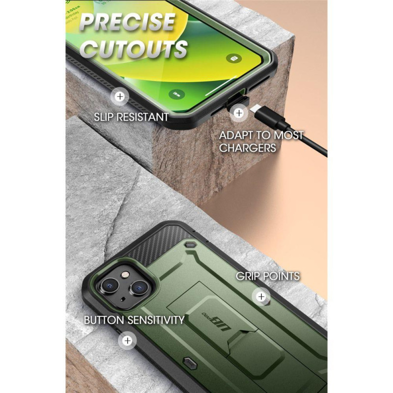 Supcase Unicorn Beetle Pro dėklas iPhone 14 Plus - žalias