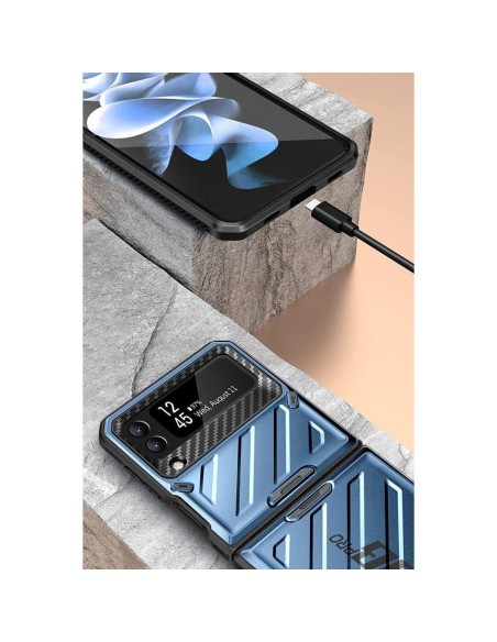 Unicorn Beetle Pro Supcase dėklas, skirtas Samsung Galaxy Z Flip 4 - mėlynas Unicorn Beetle Pro Supcase dėklas, skirtas Samsung Galaxy Z Flip 4 - mėlynas