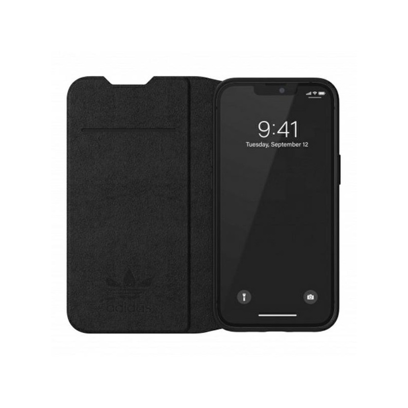 Adidas OR Booklet Case BASIC skirtas iPhone 13 Pro / iPhone 13 - juodai baltas