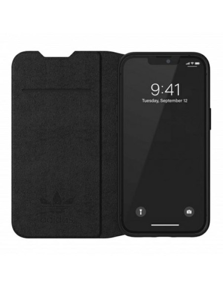 Adidas OR Booklet Case BASIC skirtas iPhone 13 Pro / iPhone 13 - juodai baltas Adidas OR Booklet Case BASIC skirtas iPhone 13 Pro / iPhone 13 - juodai baltas