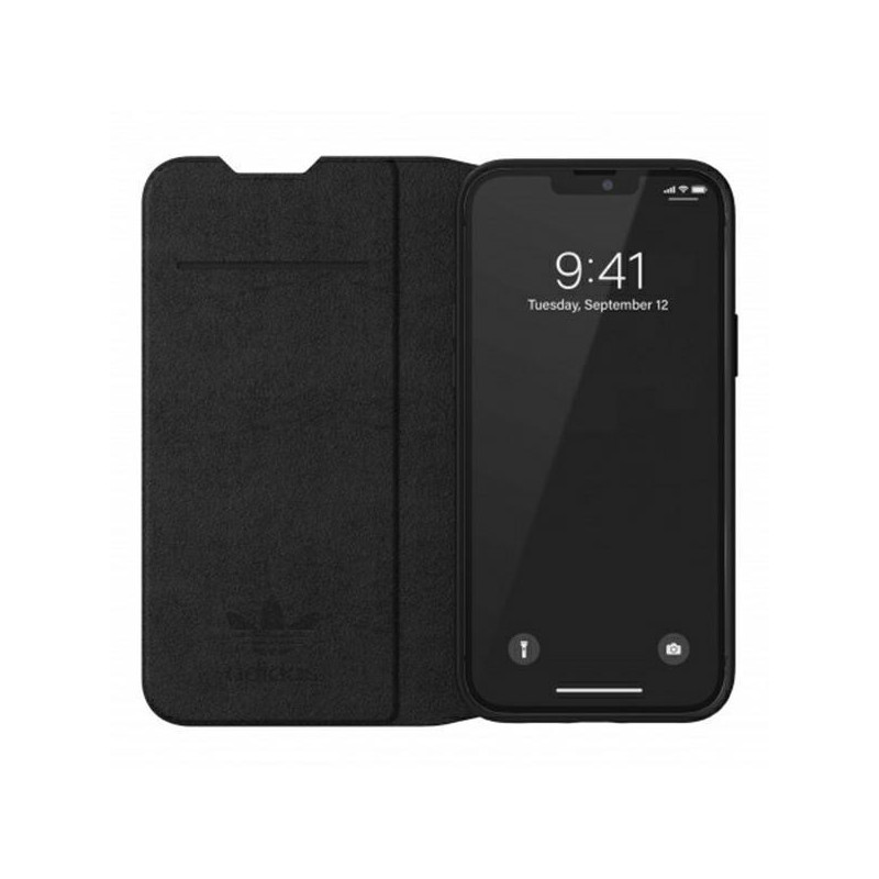 Adidas OR Booklet Case BASIC dėklas skirtas iPhone 13 Pro Max - juodai baltas