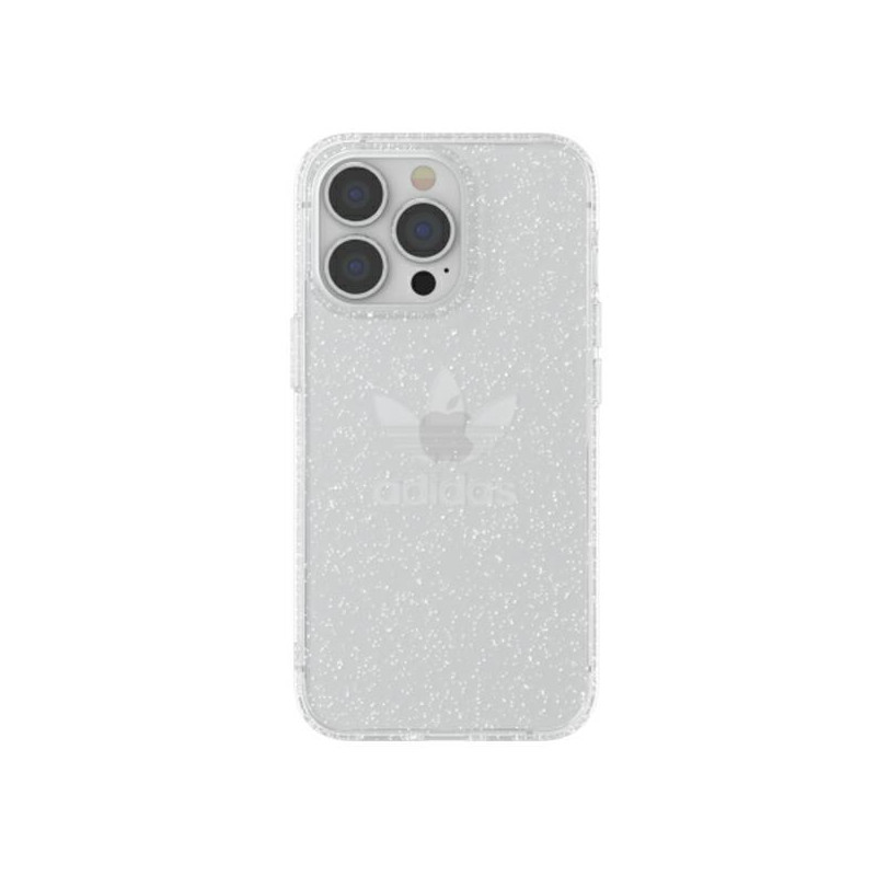 Adidas OR Protective Clear Case Glitter dėklas, skirtas iPhone 13 Pro / iPhone 13 - skaidrus ir sidabrinis