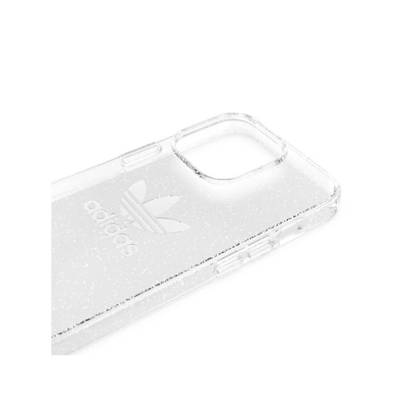 Adidas OR Protective Clear Case Glitter dėklas, skirtas iPhone 13 Pro / iPhone 13 - skaidrus ir sidabrinis