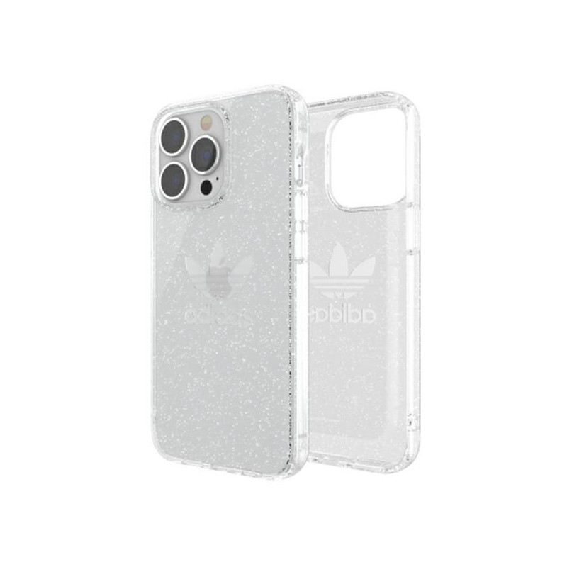 Adidas OR Protective Clear Case Glitter dėklas, skirtas iPhone 13 Pro / iPhone 13 - skaidrus ir sidabrinis