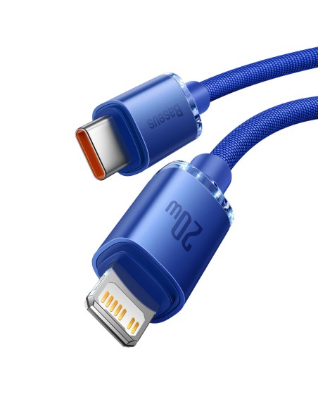 Kabelio laidas greitam įkrovimui ir duomenų perdavimui USB-C iPhone Lightning 20W 2m mėlynas Kabelio laidas greitam įkrovimui ir duomenų perdavimui USB-C iPhone Lightning 20W 2m mėlynas