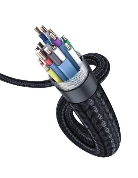 Adapterio laidas HDMI 4K60Hz 0,5 m tamsiai pilkas Adapterio laidas HDMI 4K60Hz 0,5 m tamsiai pilkas