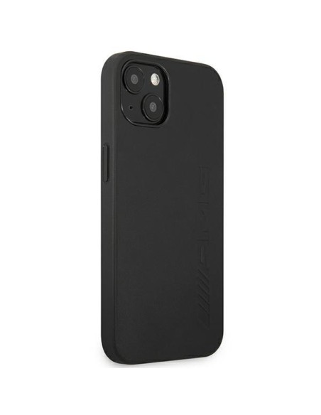 AMG Leather Hot Stamped dėklas iPhone 14 - juodas AMG Leather Hot Stamped dėklas iPhone 14 - juodas