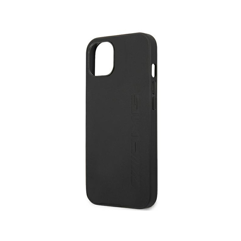 AMG Leather Hot Stamped dėklas iPhone 14 - juodas