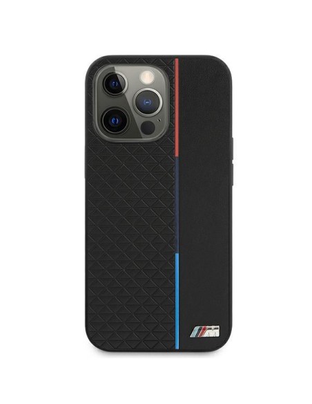 BMW M Collection Triangles dėklas, skirtas iPhone 13 Pro / iPhone 13 - juodas BMW M Collection Triangles dėklas, skirtas iPhone 13 Pro / iPhone 13 - juodas