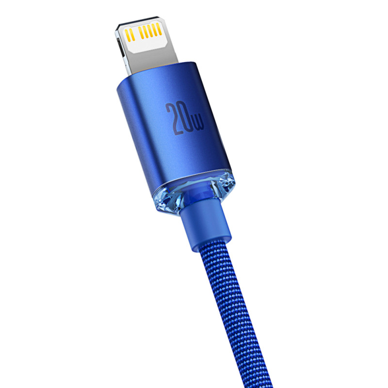 Kabelio laidas greitam įkrovimui ir duomenų perdavimui USB-C iPhone Lightning 20W 2m mėlynas