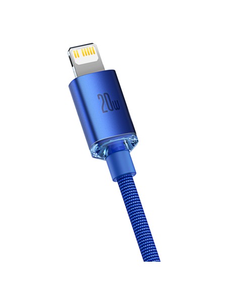 Kabelio laidas greitam įkrovimui ir duomenų perdavimui USB-C iPhone Lightning 20W 2m mėlynas Kabelio laidas greitam įkrovimui ir duomenų perdavimui USB-C iPhone Lightning 20W 2m mėlynas
