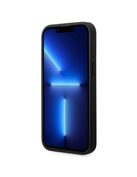 BMW Leather Carbon dėklas iPhone 14 Pro Max - juodas BMW Leather Carbon dėklas iPhone 14 Pro Max - juodas