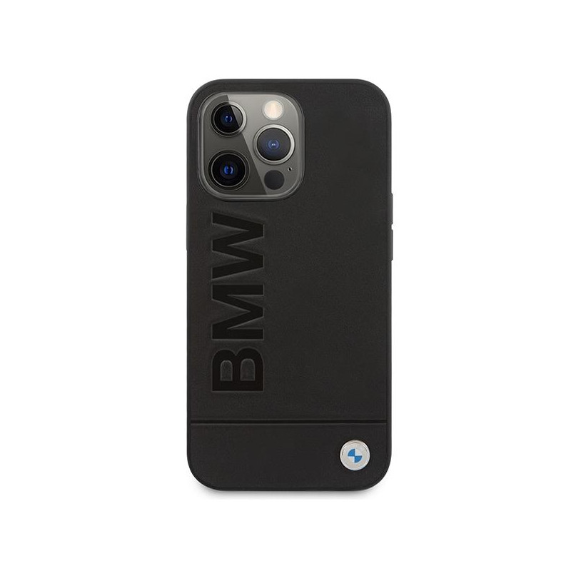 BMW Signature Logo Imprint MagSafe dėklas iPhone 14 Pro - juodas