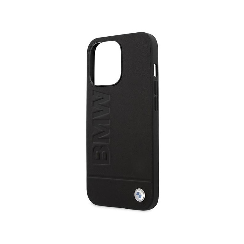 BMW Signature Logo Imprint MagSafe dėklas iPhone 14 Pro - juodas